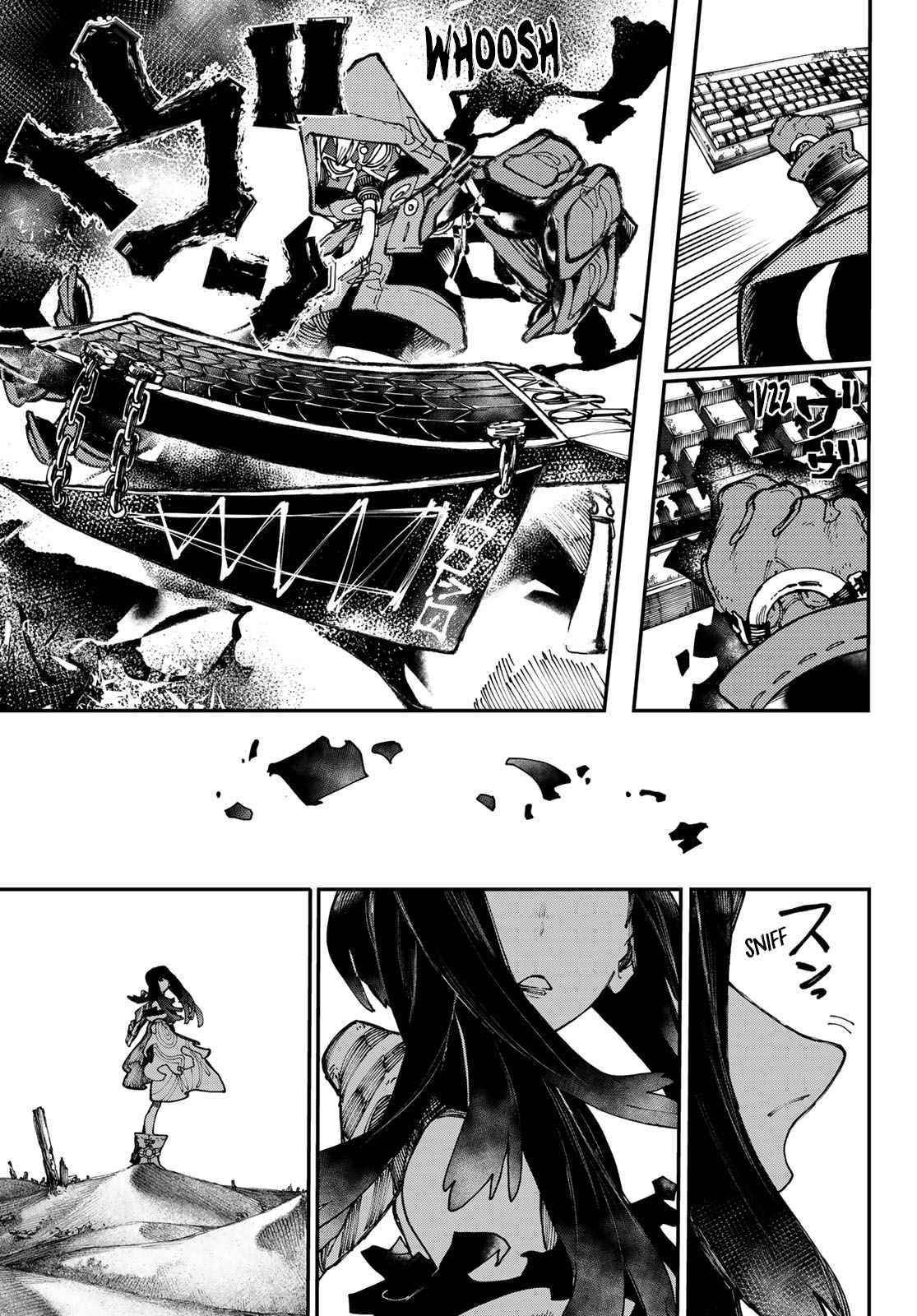 Gachiakuta Manga Chapter 30 page 15 - Penta: Vwhrrr Ka-Sniff