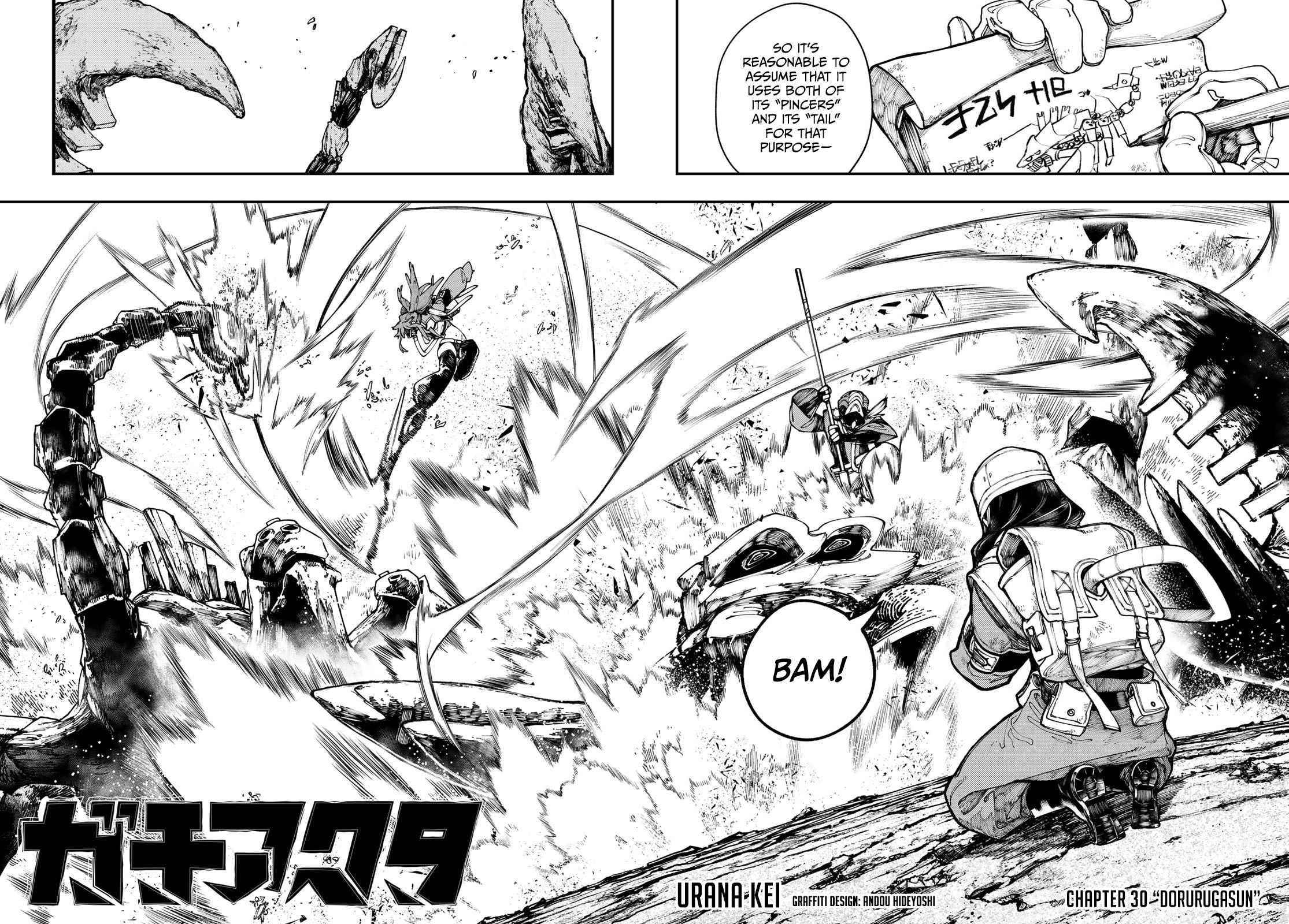 Gachiakuta Manga Chapter 30 page 2 - Penta: Vwhrrr Ka-Sniff