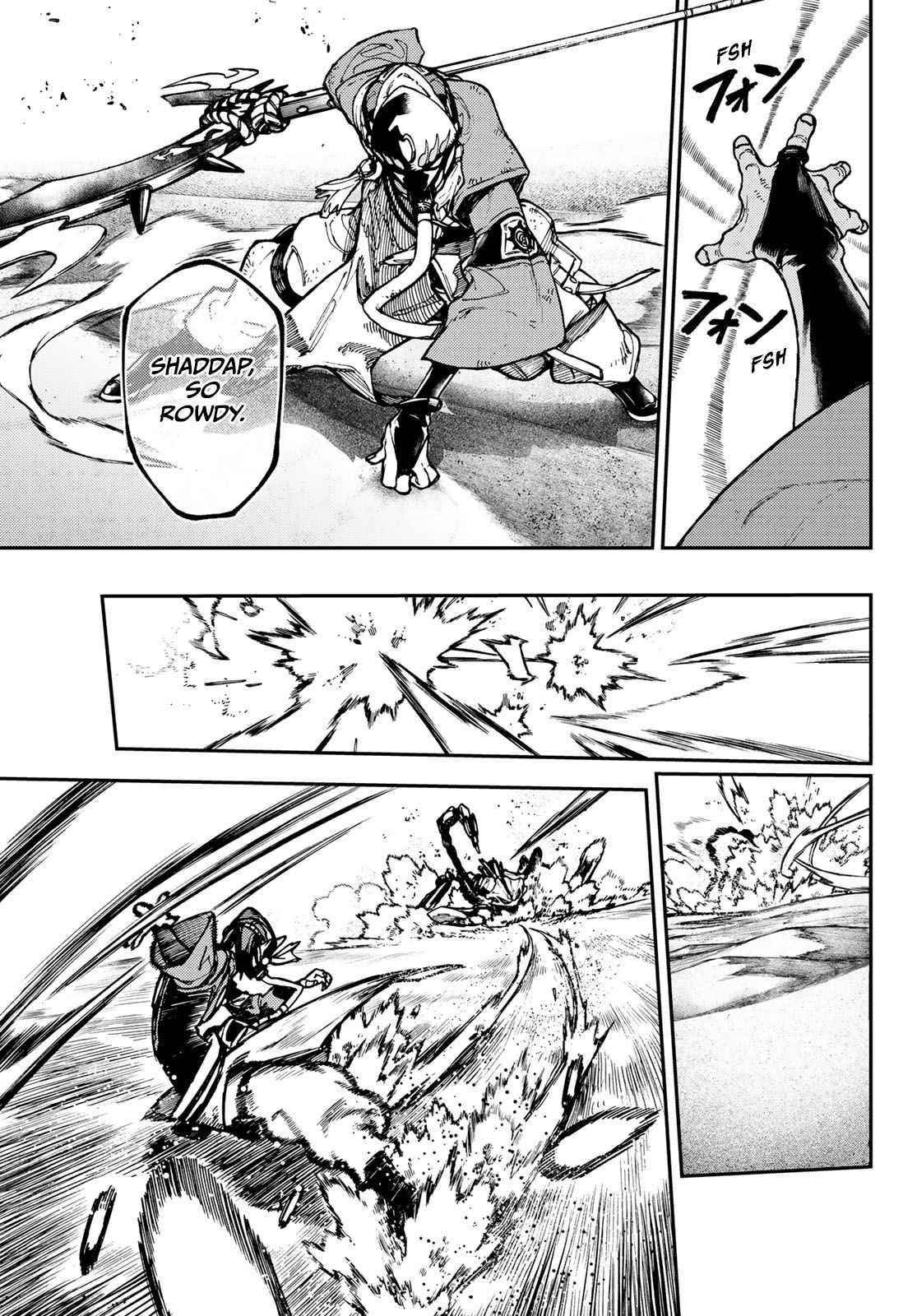 Gachiakuta Manga Chapter 30 page 8 - Penta: Vwhrrr Ka-Sniff